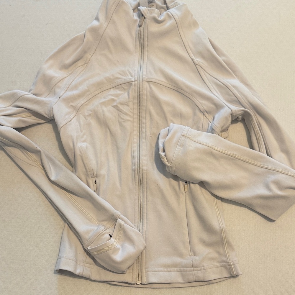 lululemon athletica Women's Light Beige Leather Jacket